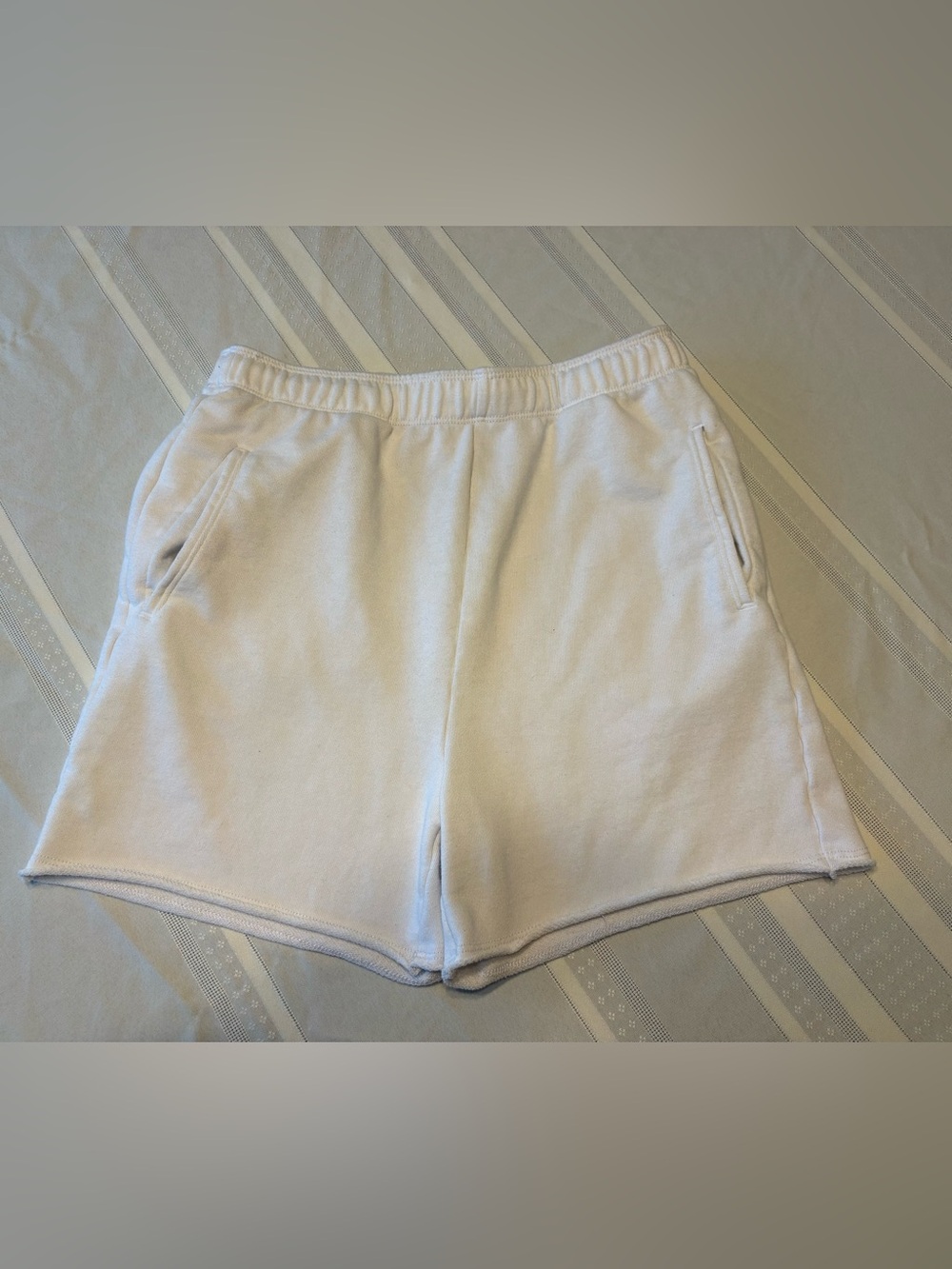 American Eagle Outfitters White Fleece Athletic Shorts